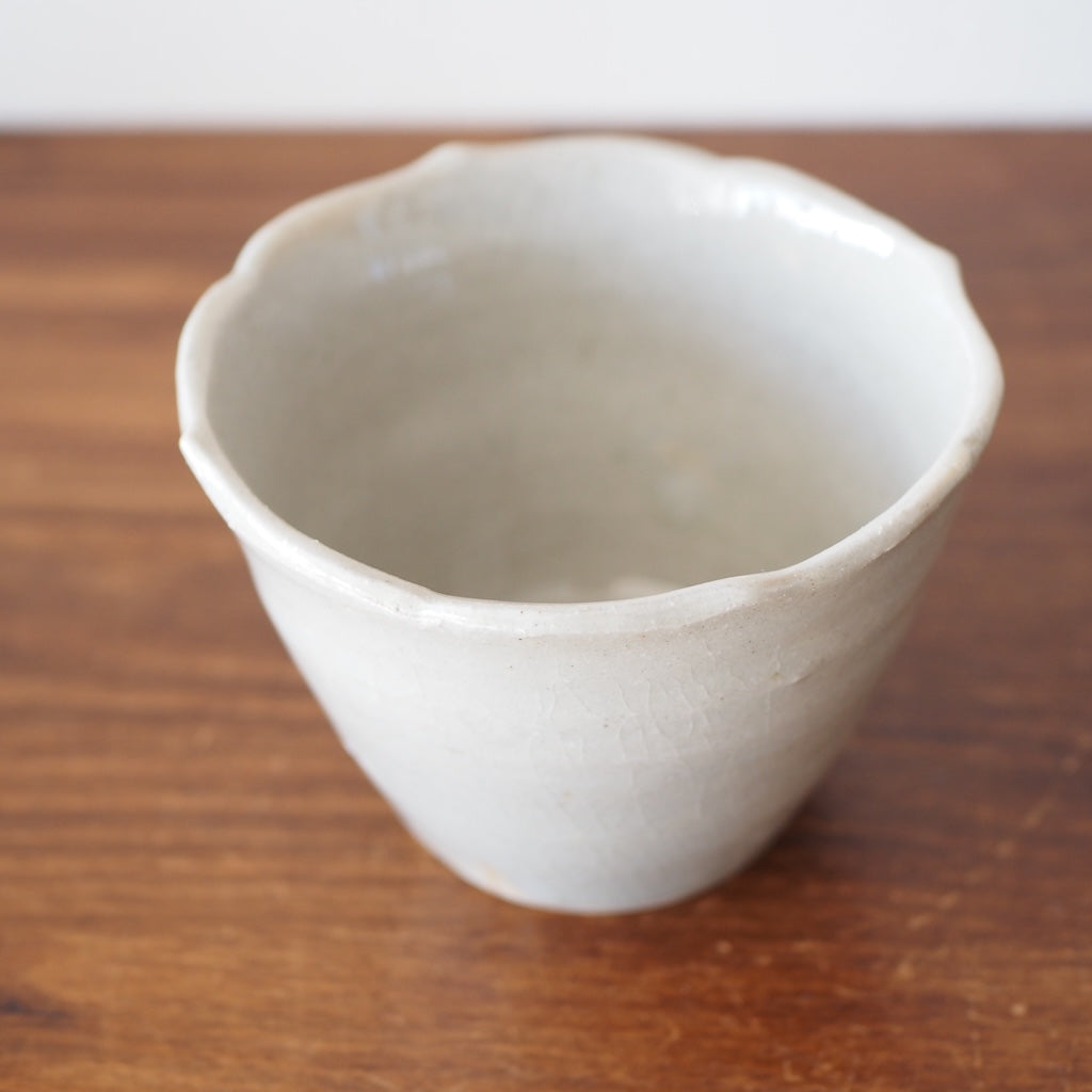 池本窯 池本惣一 蕎麦猪口(輪花)(グレー)