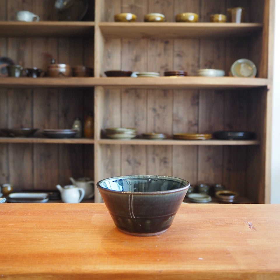かじや窯 米原暁雄 切立小鉢(呉須)