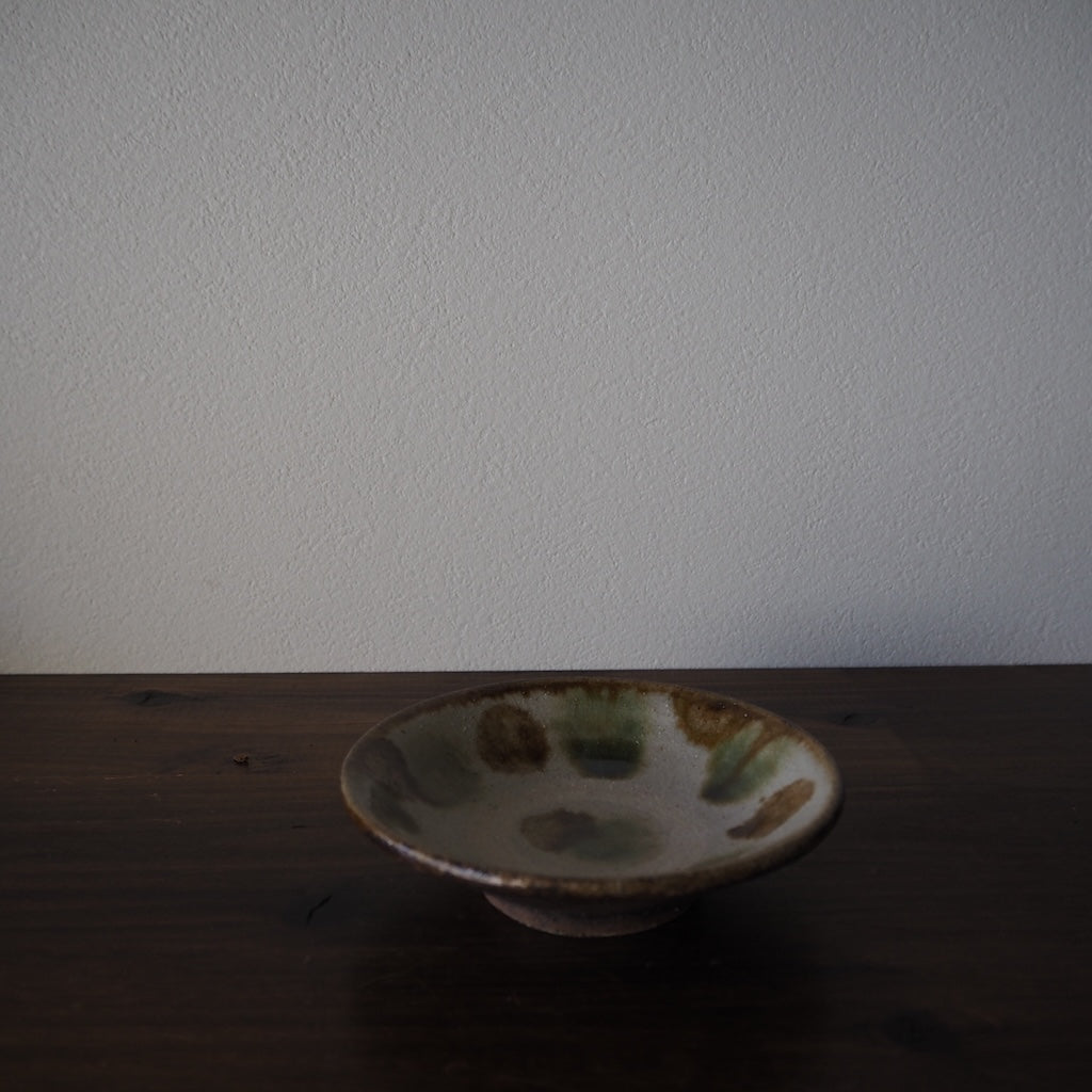 榮一工房 宮國榮一 4寸皿(蛇の目あり) 点打