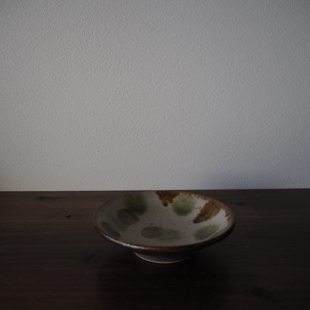 榮一工房 宮國榮一 4寸皿(蛇の目なし) 点打