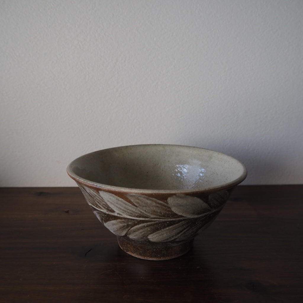 榮一工房 宮國榮一 マカイ5寸鉢(蛇の目あり)葉様