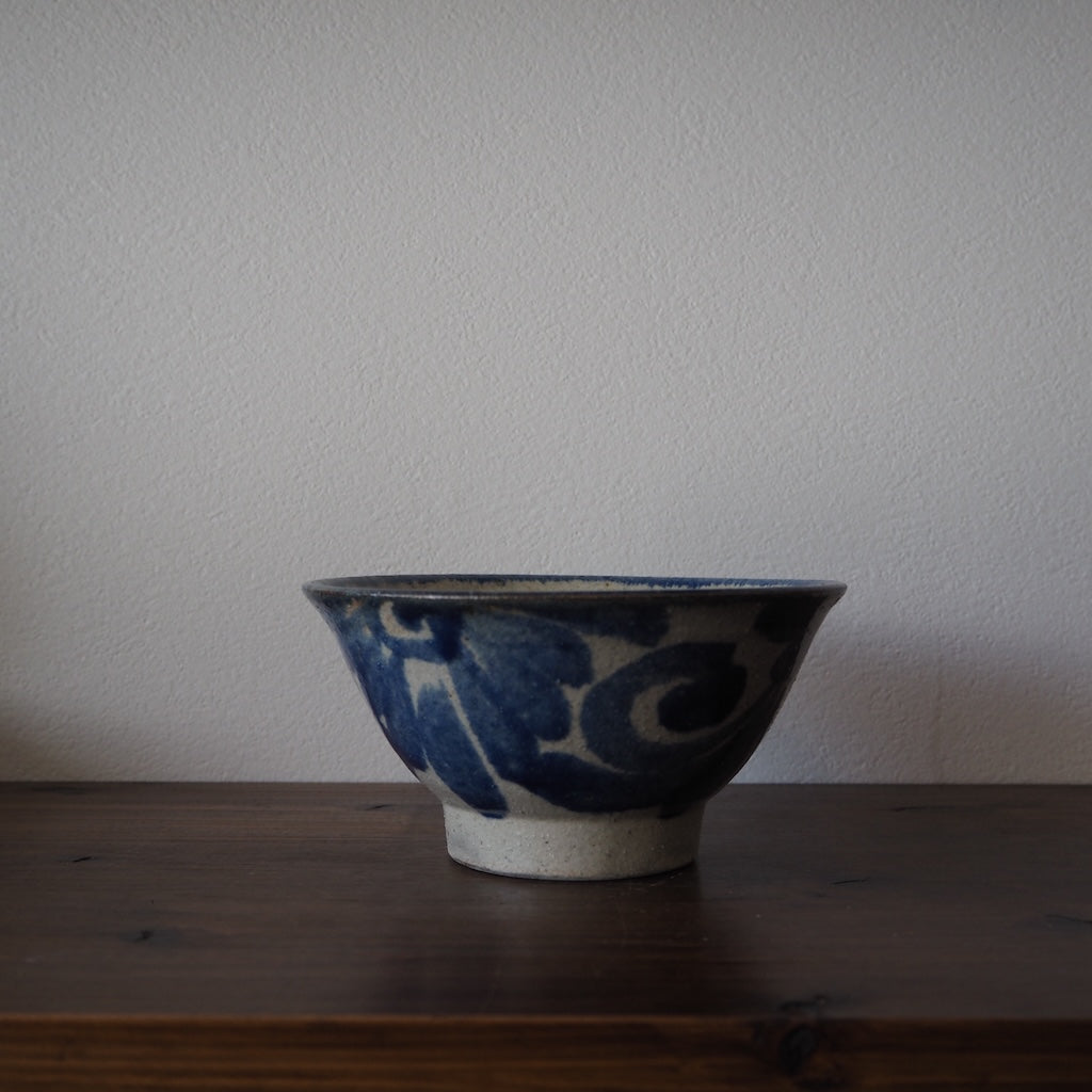 榮一工房 宮國榮一 マカイ5寸鉢(蛇の目あり)唐草