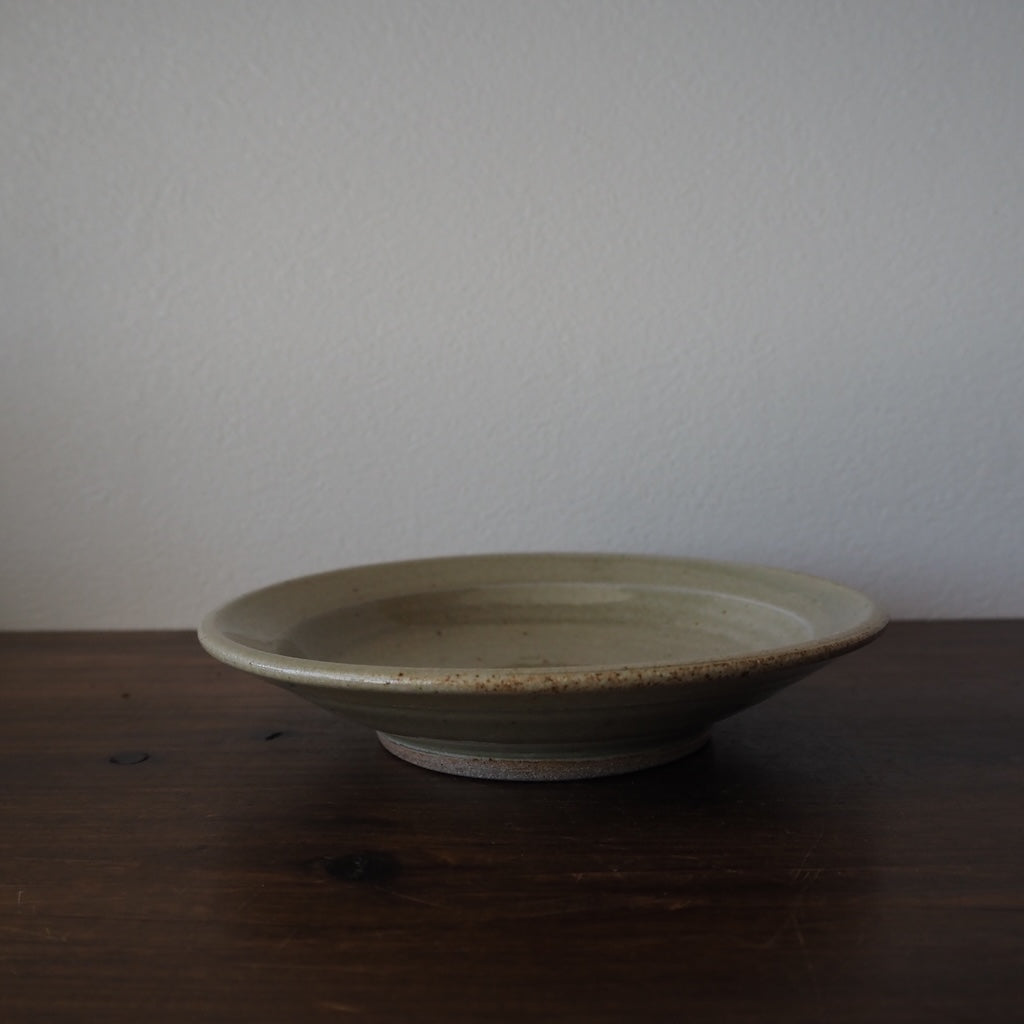 まゆみ窯 眞弓亮司 6寸リム皿(透明)