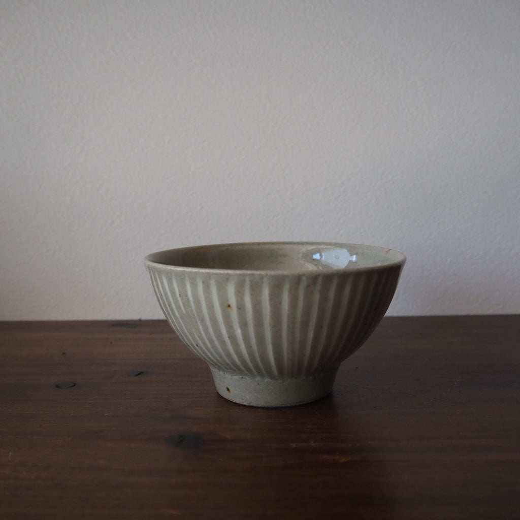 まゆみ窯 眞弓亮司 透明象嵌 飯碗(中)
