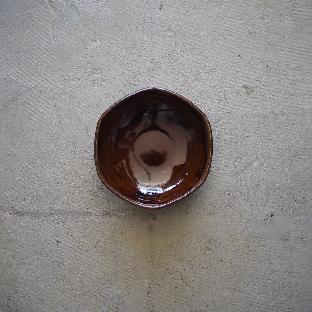 まゆみ窯 眞弓亮司 六角鉢(飴)