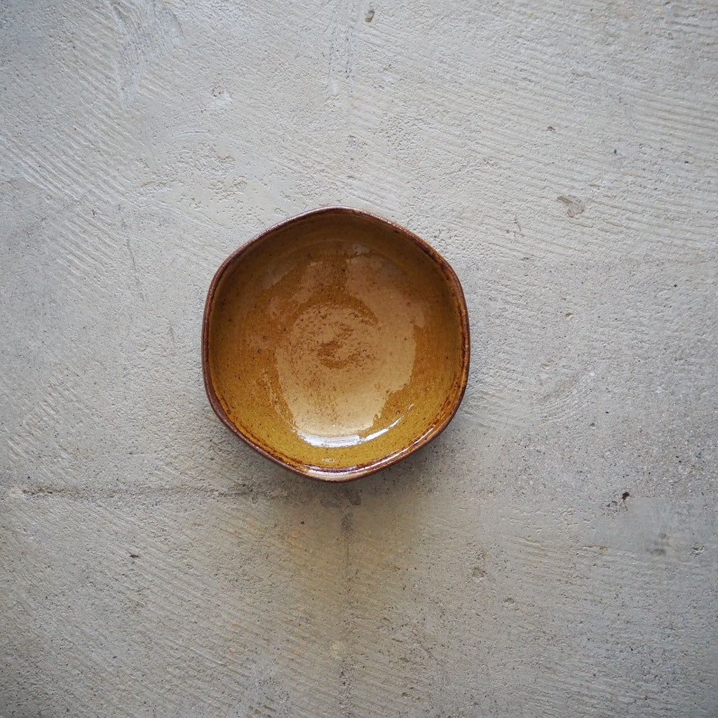 まゆみ窯 眞弓亮司 六角鉢(透明)