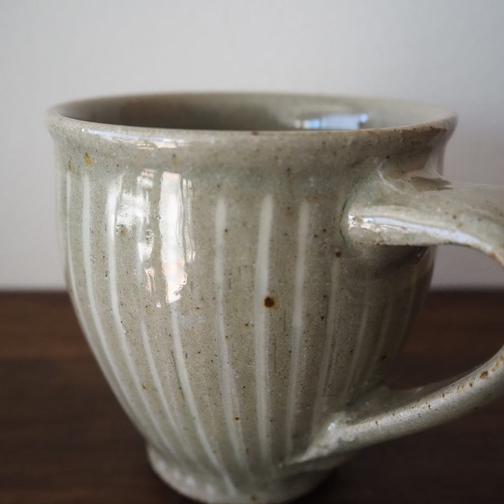 まゆみ窯 眞弓亮司 透明象嵌マグカップ(小)