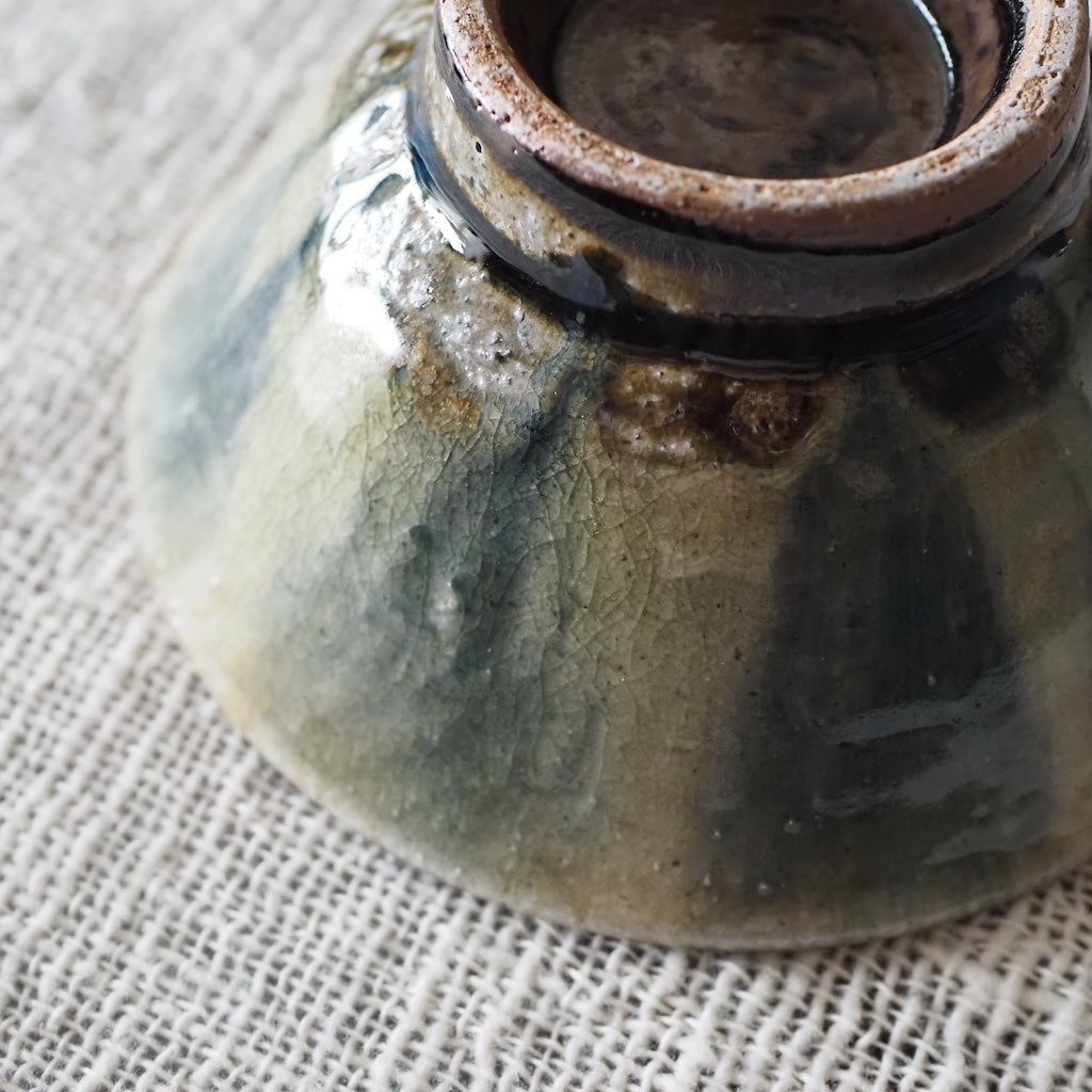 中ノ畑窯 佐藤央巳・友美 ご飯茶碗(呉須流し)