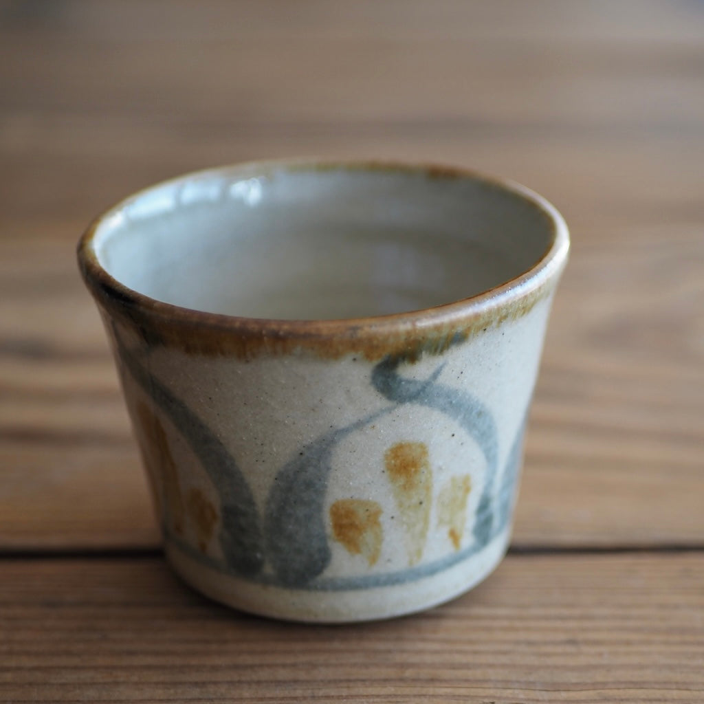 百草陶房 伊良部あゆ そば猪口(古典/草呉須・飴)