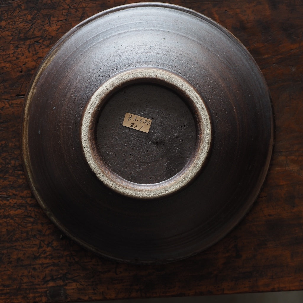 榮一工房 宮國榮一 8寸皿・蛇の目なし(オーグスヤ指描き)