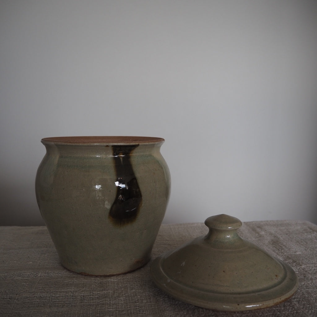 まゆみ窯 眞弓亮司 蓋物 透明二彩(大)
