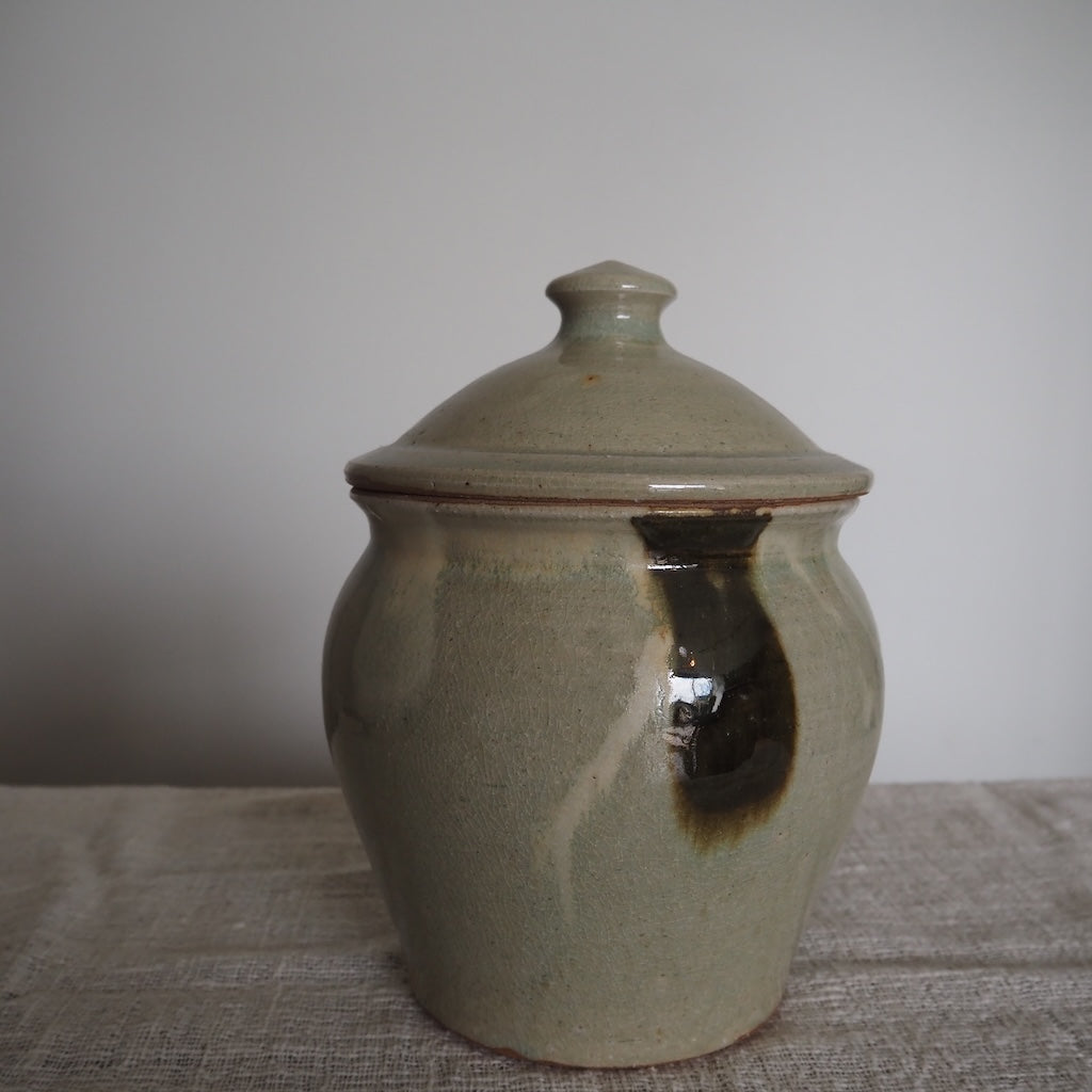 まゆみ窯 眞弓亮司 蓋物 透明二彩(大)