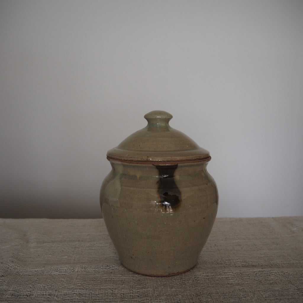 まゆみ窯 眞弓亮司 蓋物 透明二彩(中)