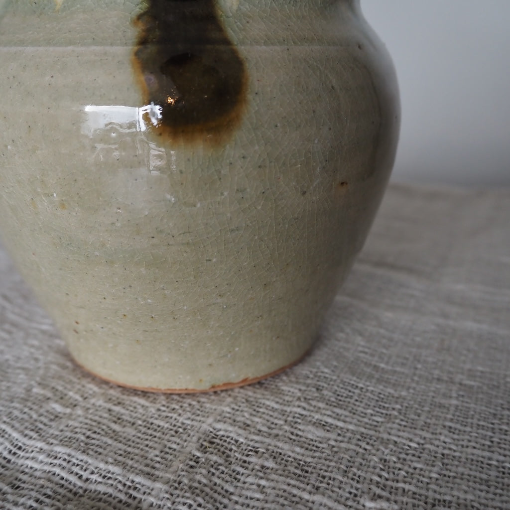 まゆみ窯 眞弓亮司 蓋物 透明二彩(中)