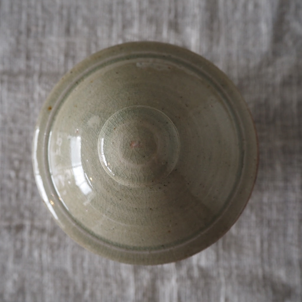 まゆみ窯 眞弓亮司 蓋物 透明二彩(中)