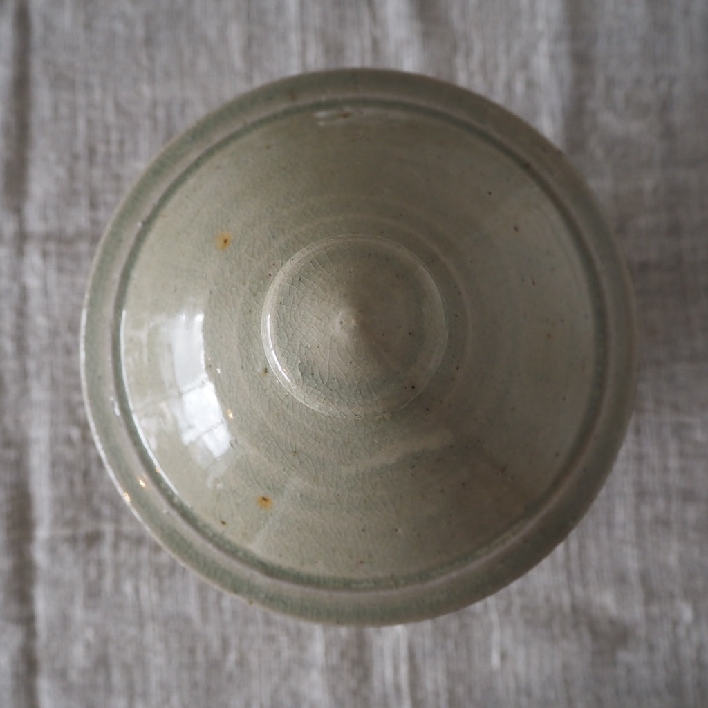 まゆみ窯 眞弓亮司 蓋物 透明二彩(大)