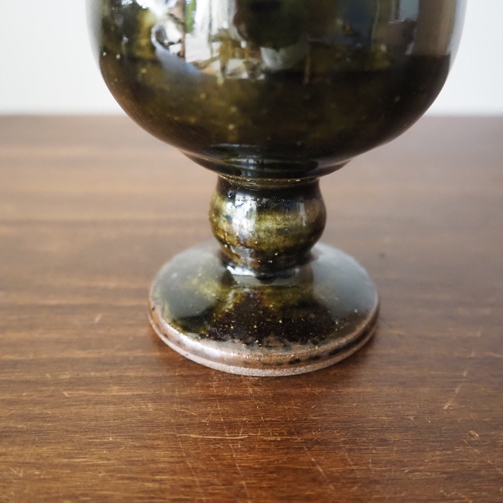 星の宮製陶 高橋あい 脚付酒器 呉須