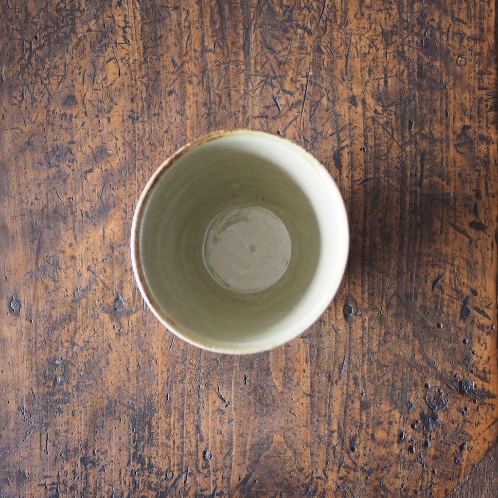 まゆみ窯 眞弓亮司 透明釉象嵌切立鉢(小)