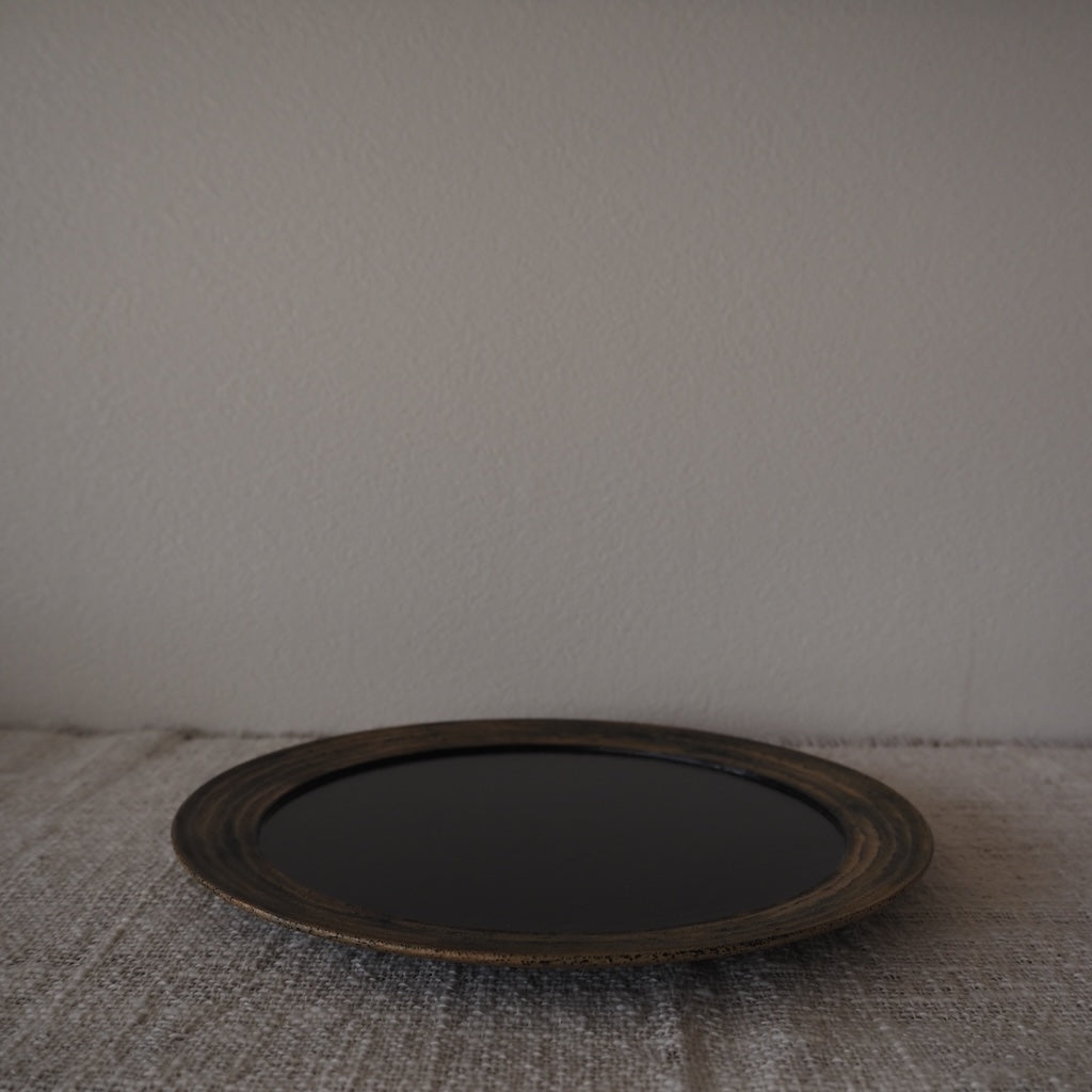 荘司晶 リム皿7寸(黒)