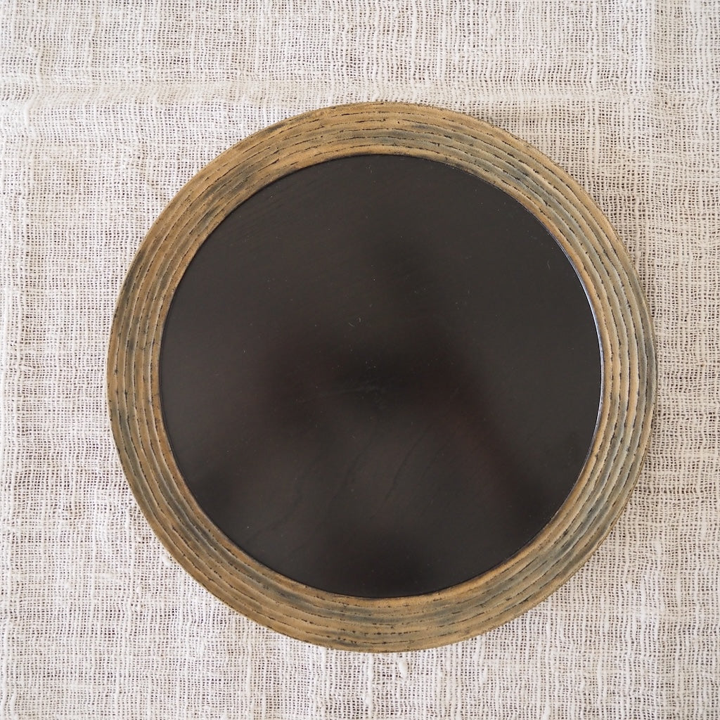 荘司晶 リム皿9寸(黒)