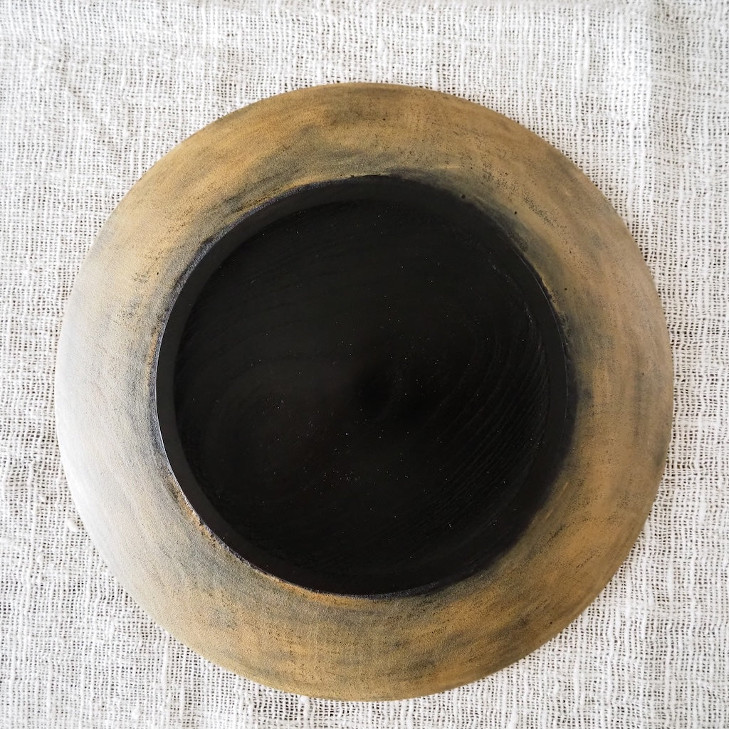 荘司晶 リム皿9寸(黒)