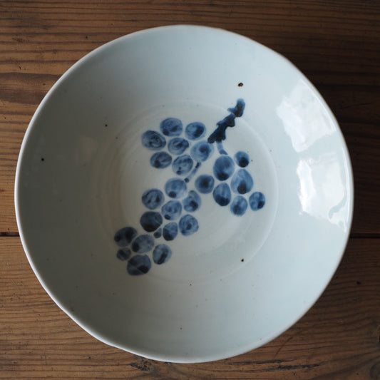 池本窯　池本惣一　ぶどう8寸皿