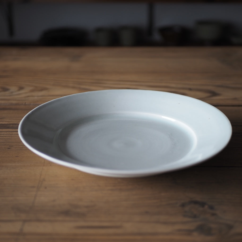 池本窯　池本惣一　8寸皿（白）