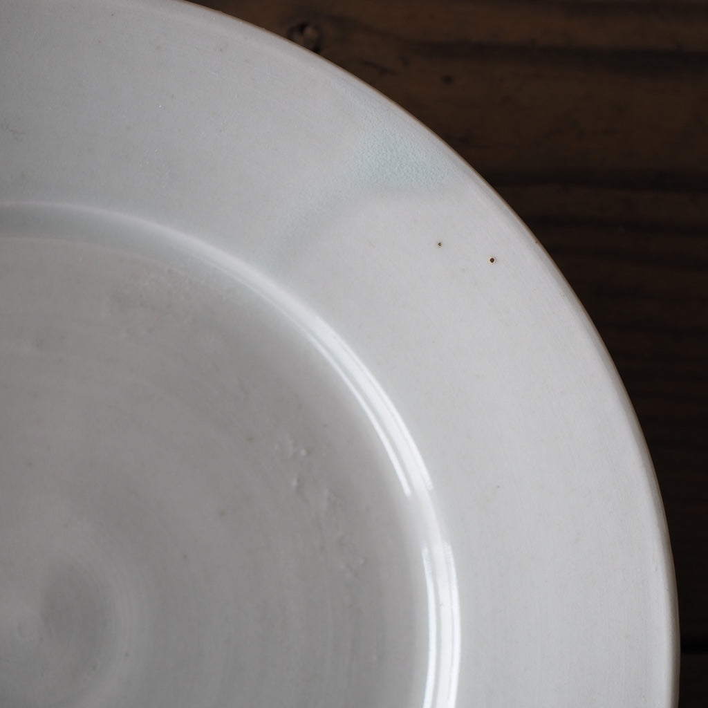 池本窯　池本惣一　8寸皿（白）