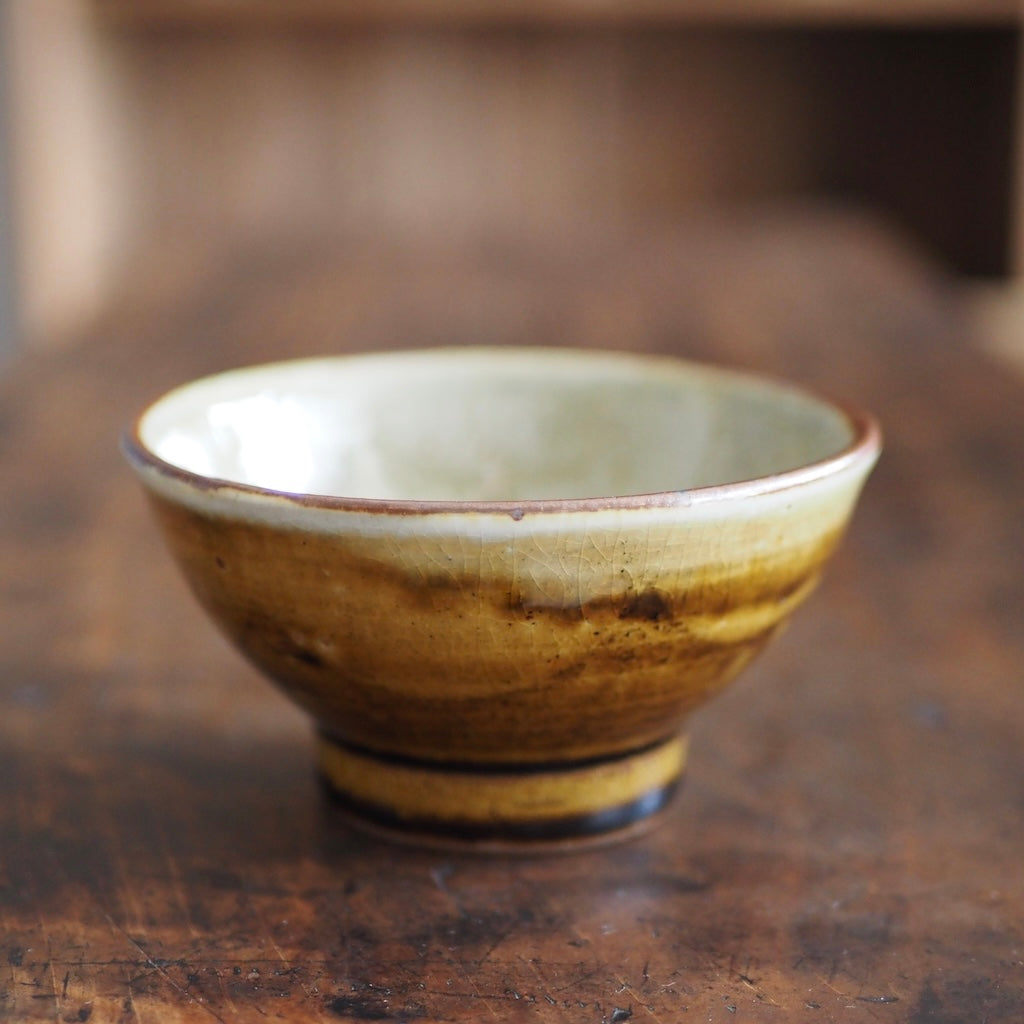 かじや窯　米原暁雄　碗飯小（飴幕掛）