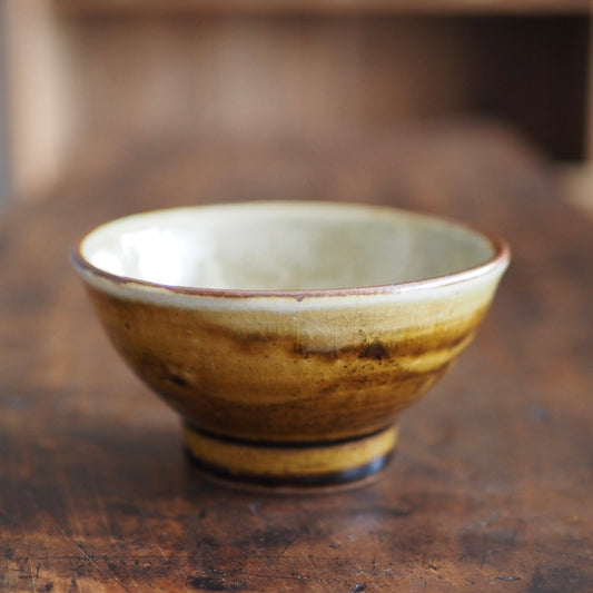 かじや窯　米原暁雄　碗飯小（飴幕掛）
