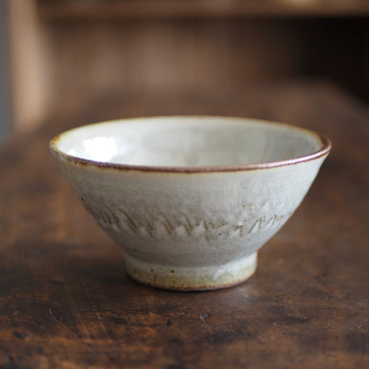 かじや窯　米原暁雄　碗飯小（白コーミング）