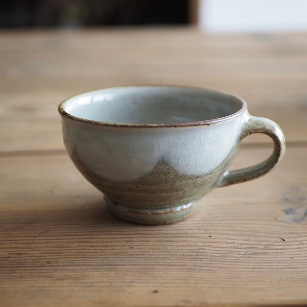 かじや窯　米原暁雄　スープ碗（ 灰幕掛）