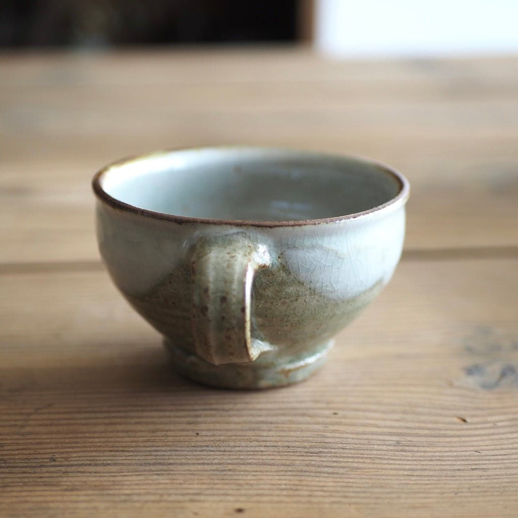 かじや窯　米原暁雄　スープ碗（ 灰幕掛）