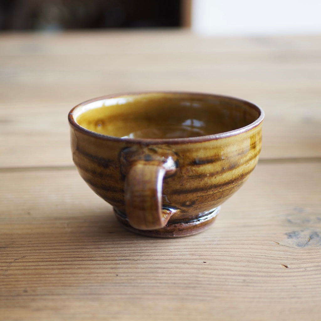 かじや窯　米原暁雄　スープ碗（ 飴幕掛）