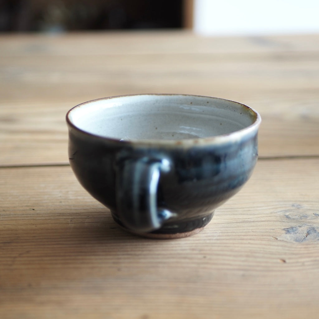 かじや窯　米原暁雄　スープ碗（ 呉須）