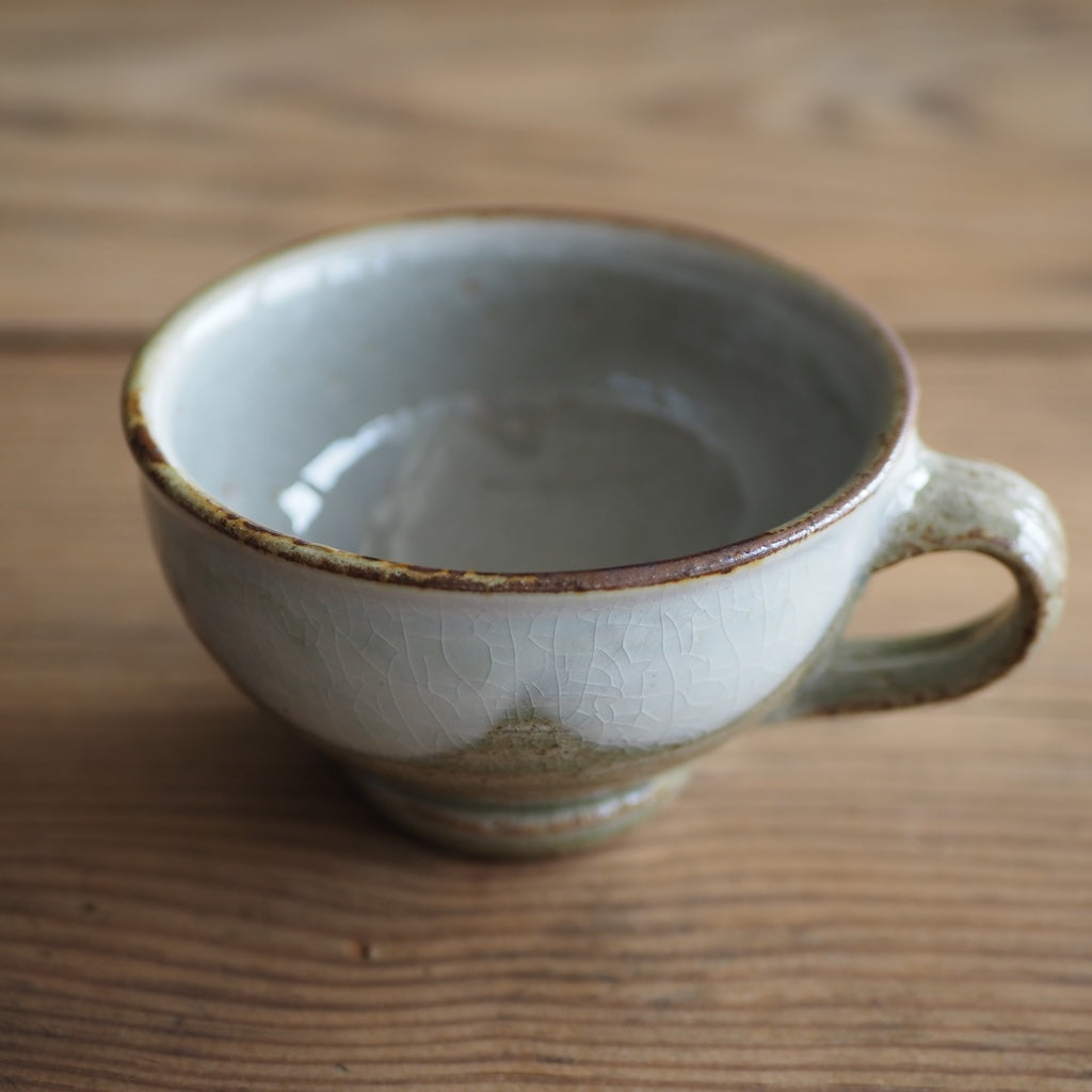 かじや窯　米原暁雄　スープ碗（ 灰幕掛）