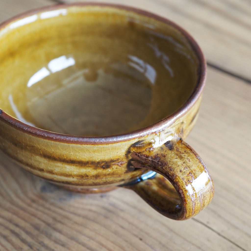 かじや窯　米原暁雄　スープ碗（ 飴幕掛）