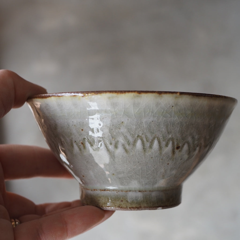 かじや窯　米原暁雄　碗飯小（白コーミング）