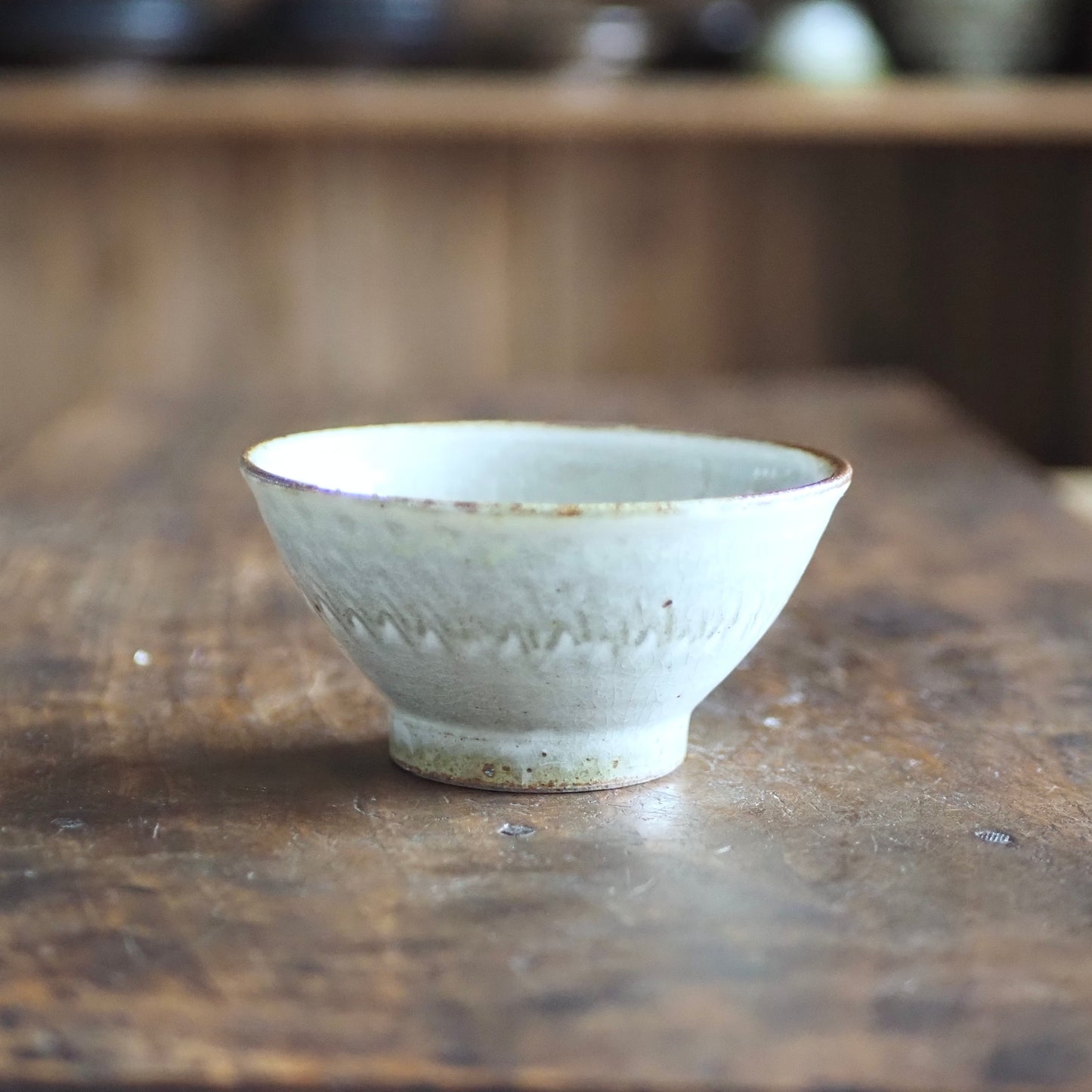 かじや窯　米原暁雄　碗飯小（白コーミング）