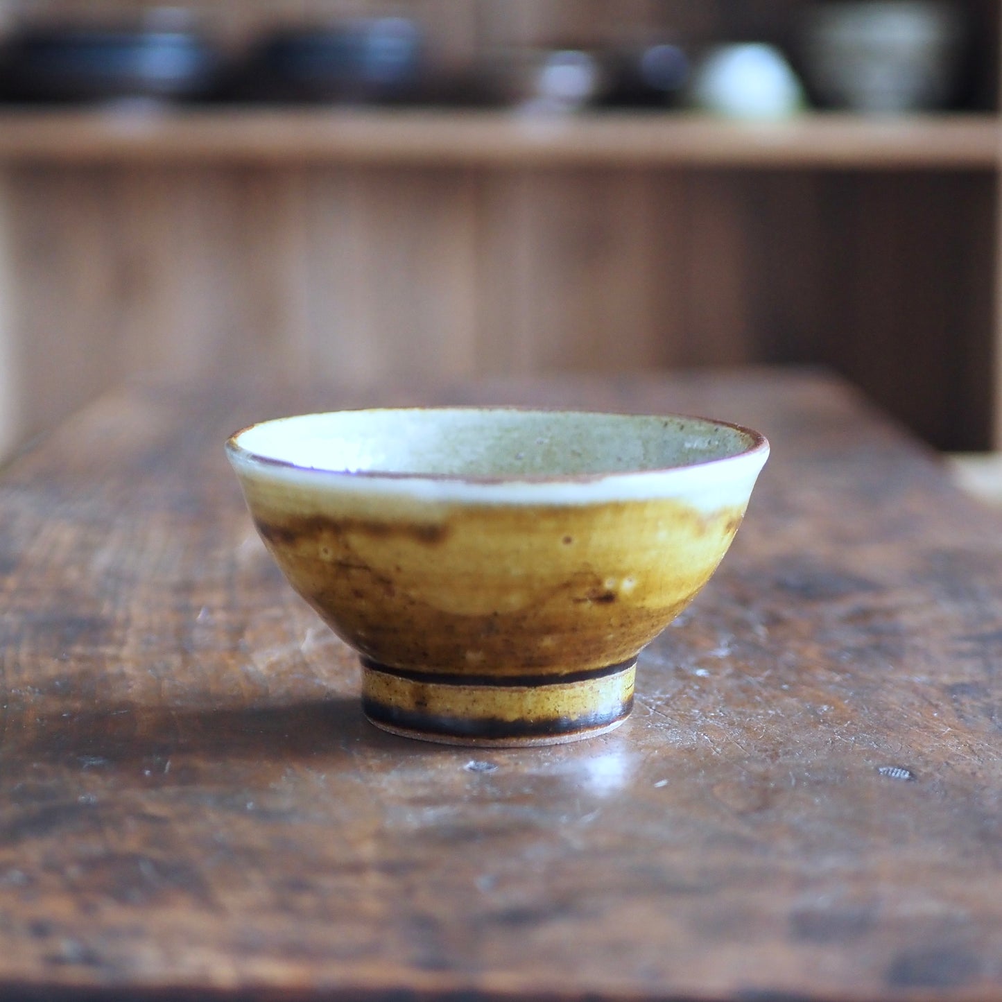 かじや窯　米原暁雄　碗飯小（飴幕掛）