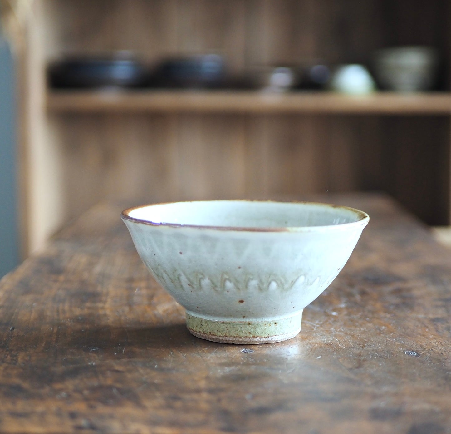 かじや窯　米原暁雄　碗飯大（白コーミング）