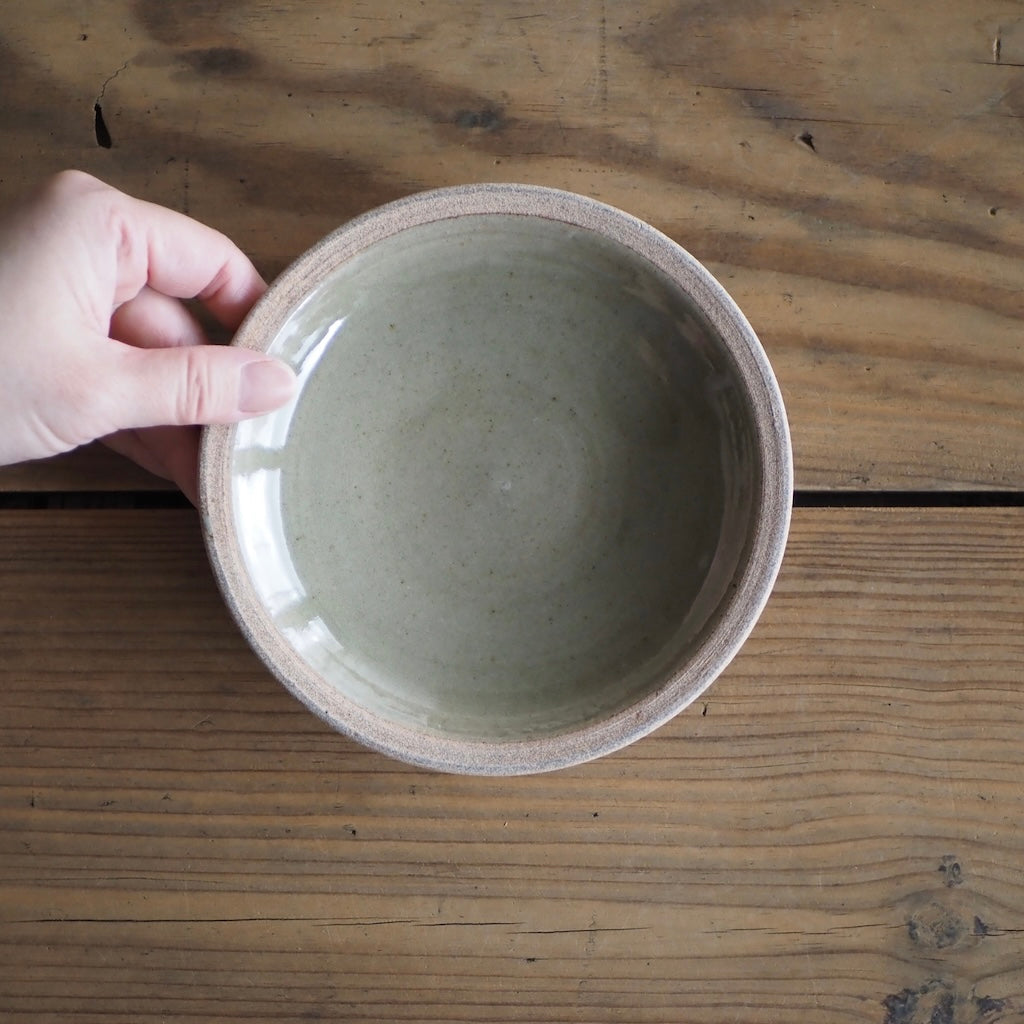 まゆみ窯　眞弓亮司　５寸縁無し皿（透明）