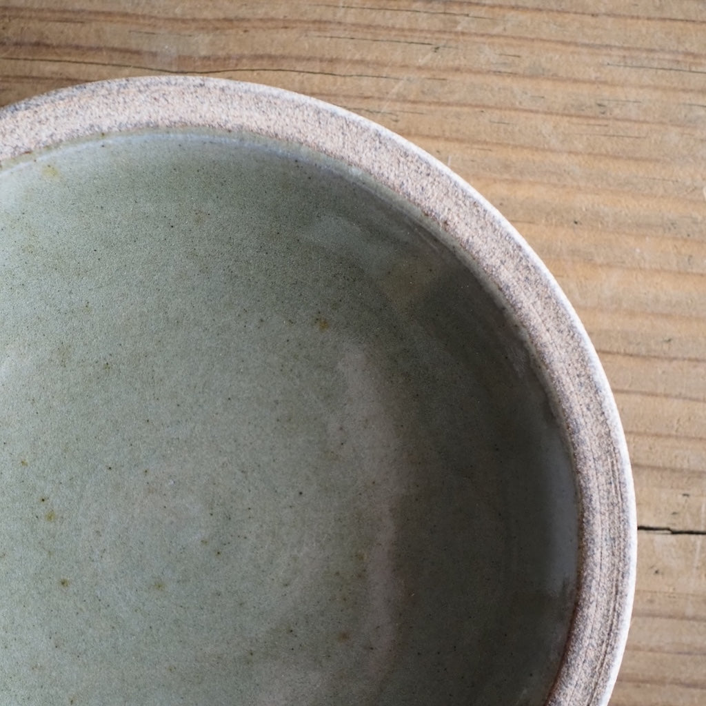 まゆみ窯　眞弓亮司　4寸縁無し皿（透明）