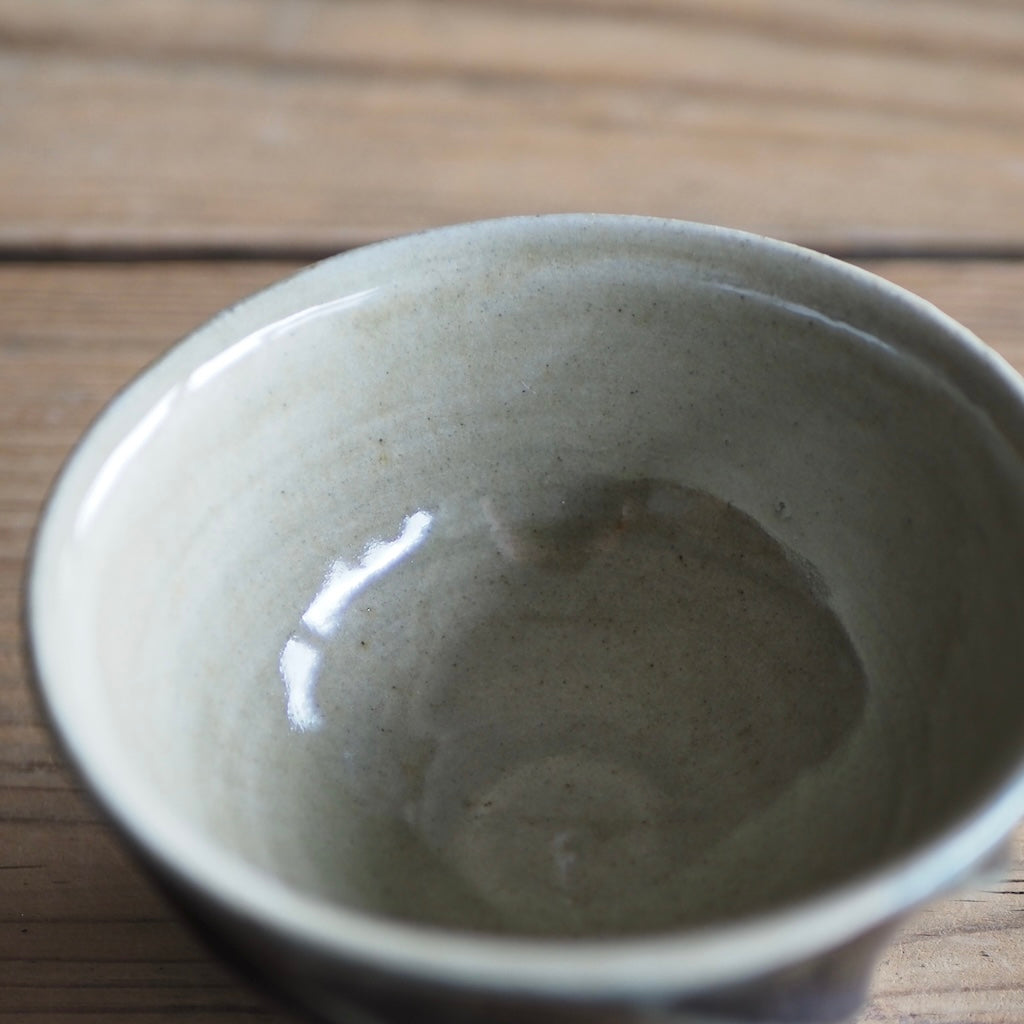まゆみ窯　眞弓亮司　斜目鎬飯碗（小）（呉須）
