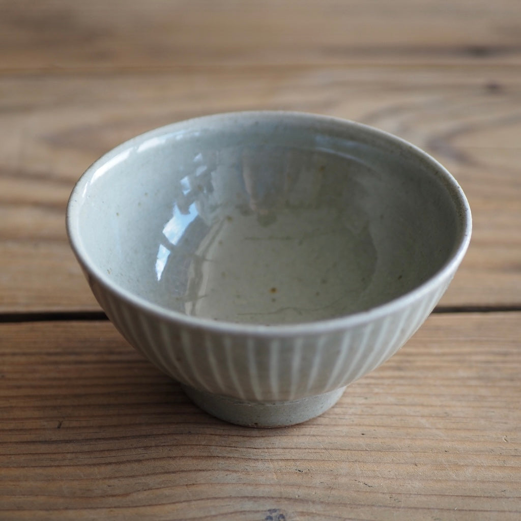 まゆみ窯　眞弓亮司　透明象嵌　飯碗（中）