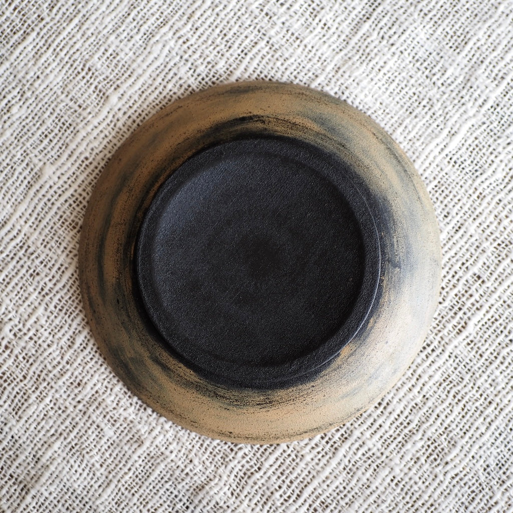 荘司晶　4寸菓子皿（黒漆）