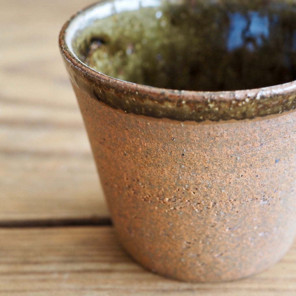 やまぽた　山口和声　猪口（茶）