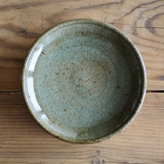 野脇窯　土灰釉玉縁　６.５寸皿