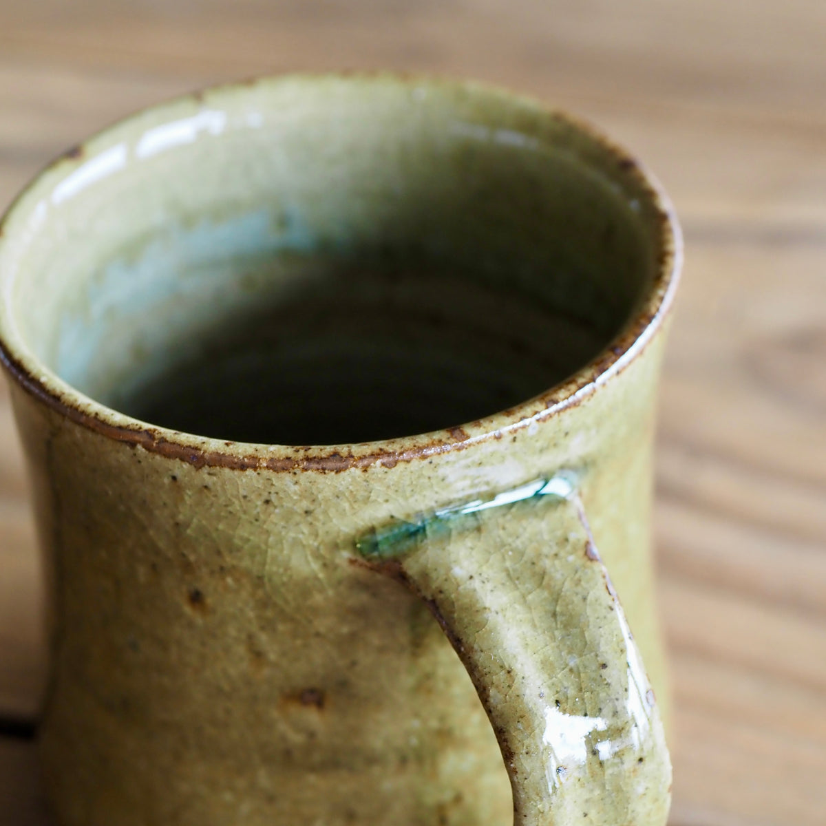 野脇窯　灰釉　マグカップ（模様なし）