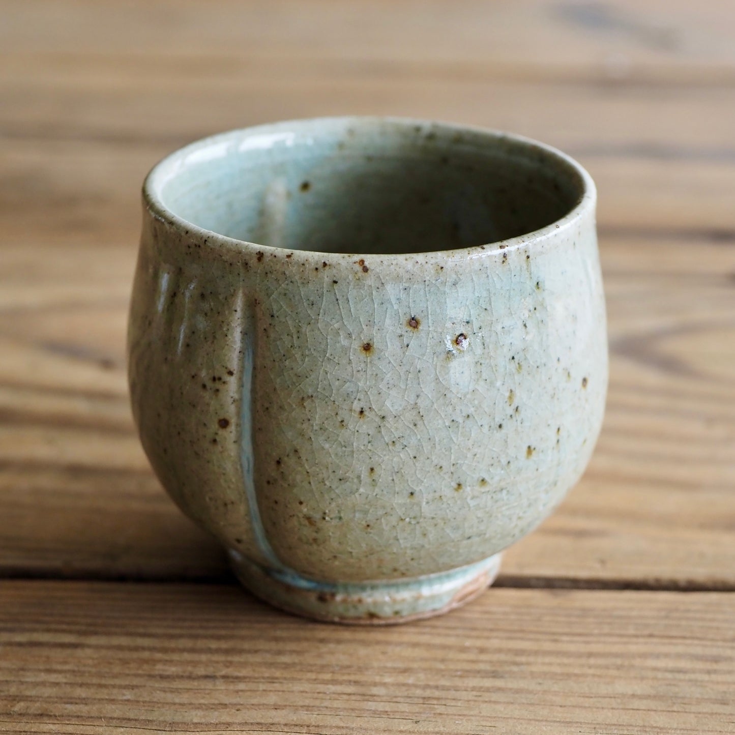 野脇窯　土灰釉　湯呑（瓜）